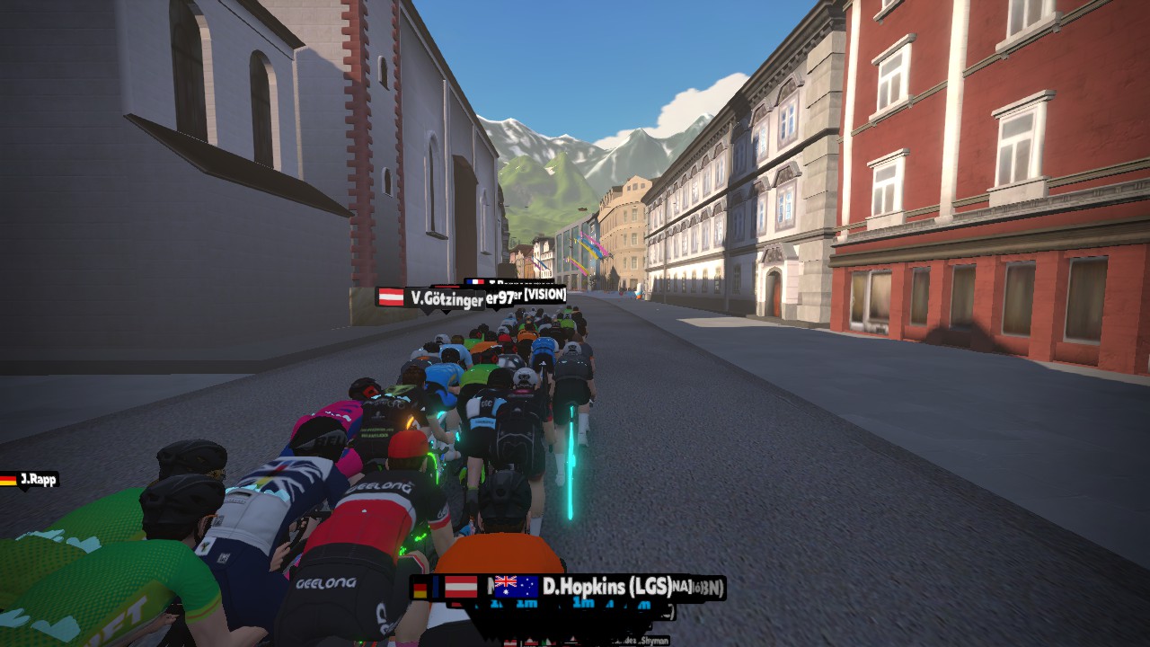 Zwift-Rennen im virtuellen Innsbruck