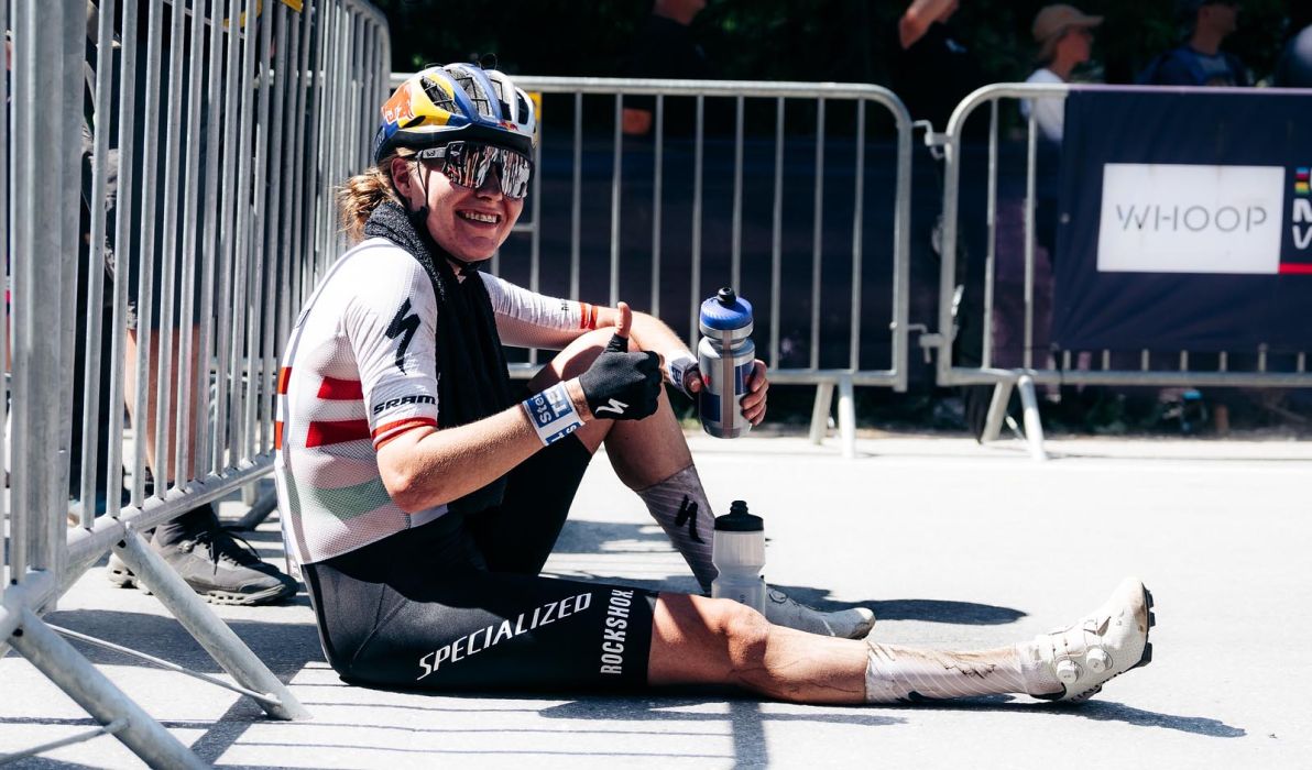 Laura Stigger nach dem Rennen in Lenzerheide, welches sie auf Rang f&uuml;nf beendet (Foto: Monica Gasbichler)