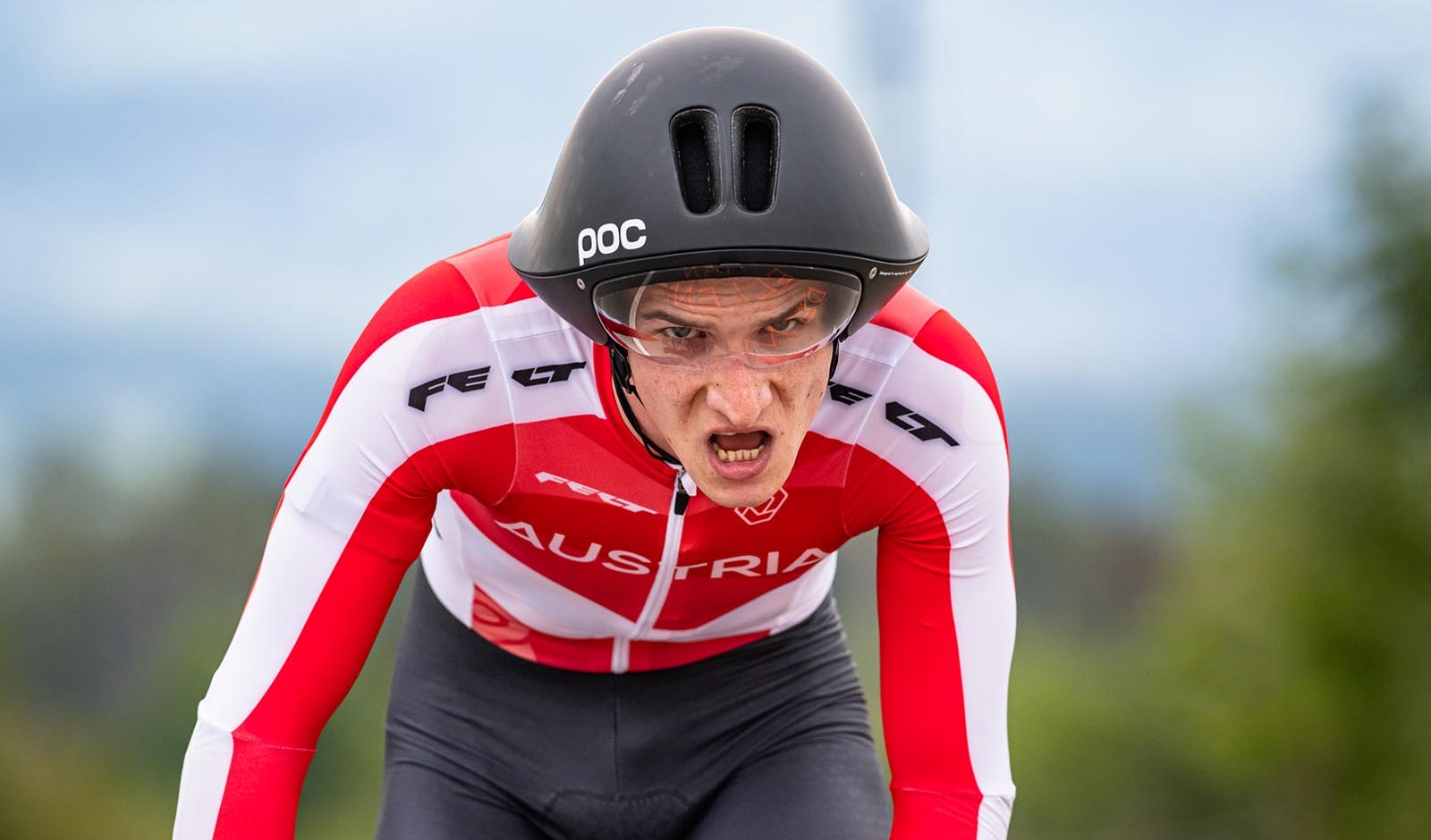 Franz-Josef Lässer im Zeitfahren der Weltmeisterschaften von Zürich 2024 (Foto: Arne Mill/Cycling Austria)