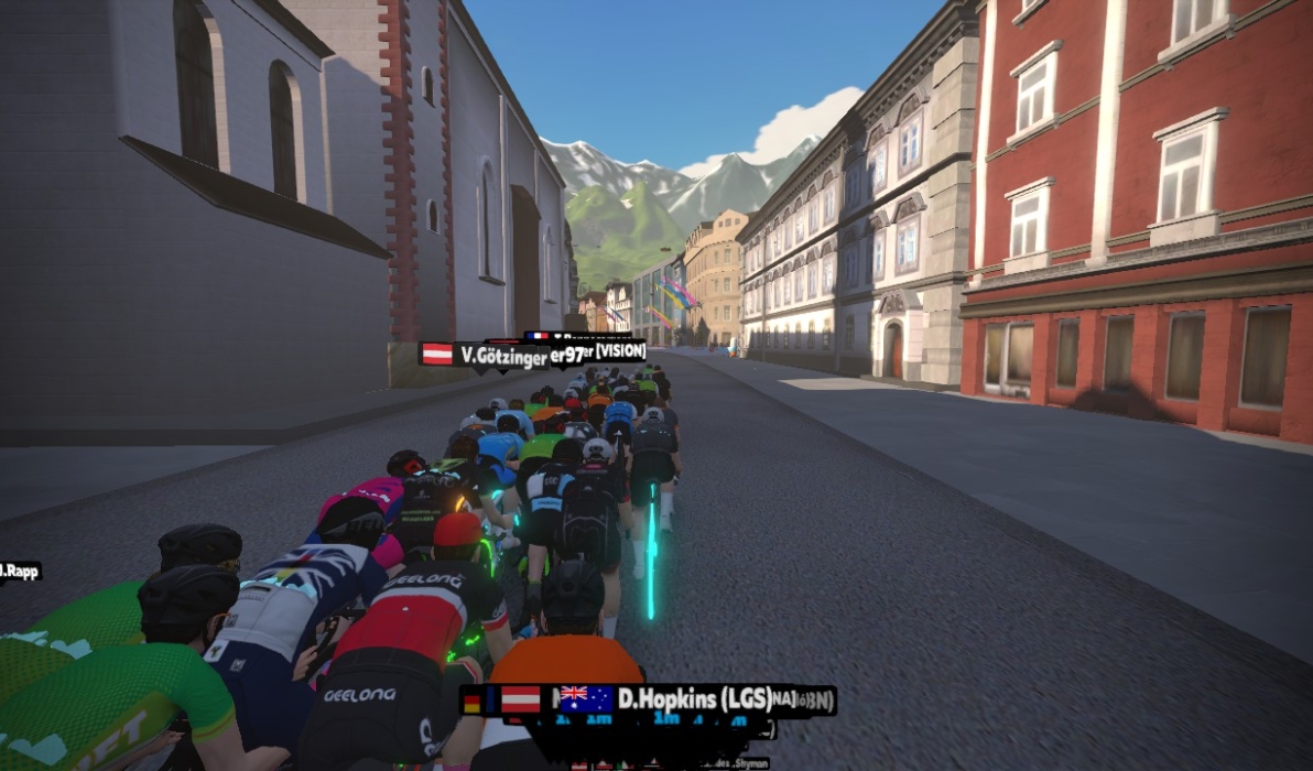 Zwift-Rennen im virtuellen Innsbruck