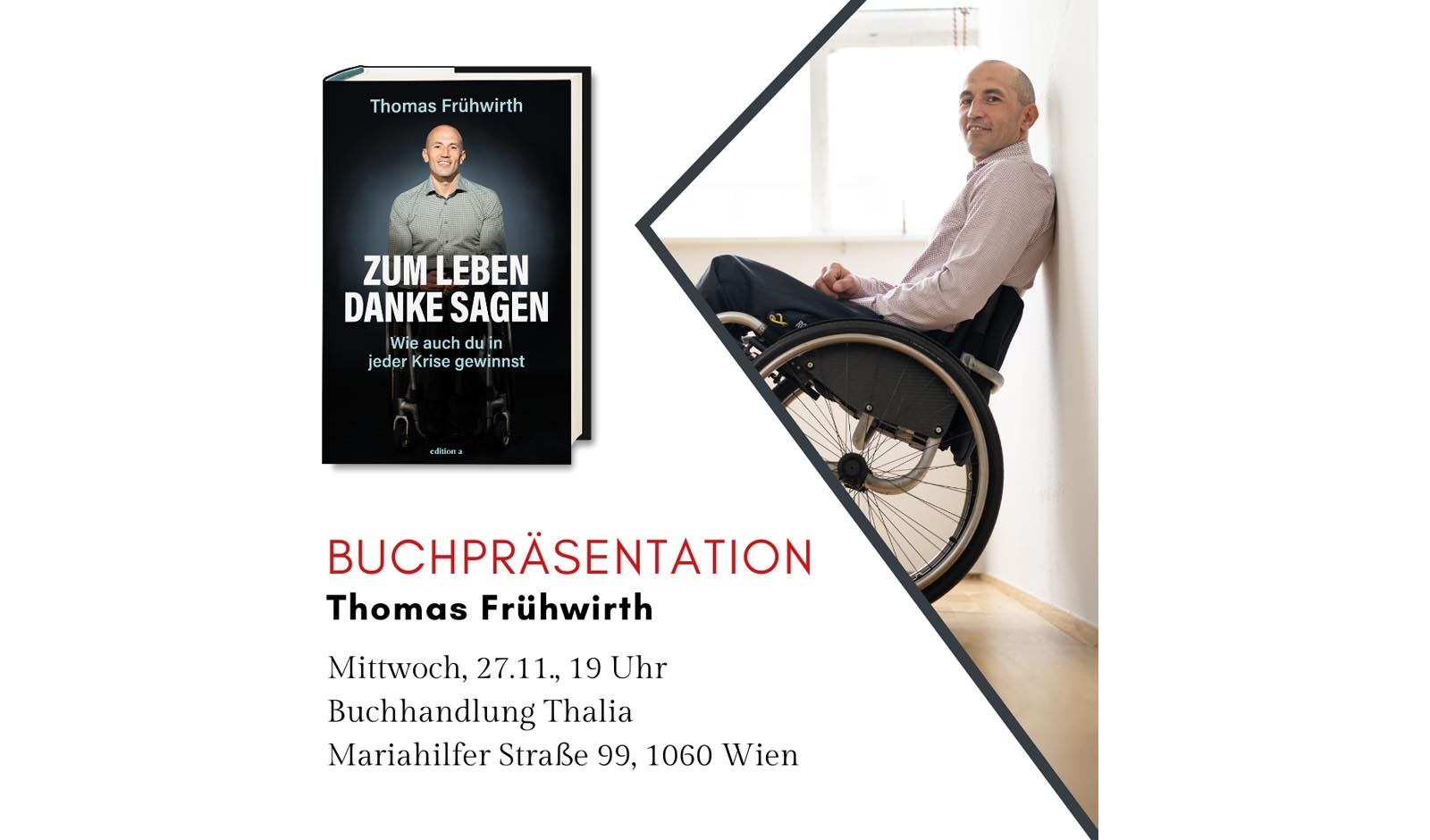 Thomas Frühwirth stellt am Mittwoch in Wien sein Buch vor